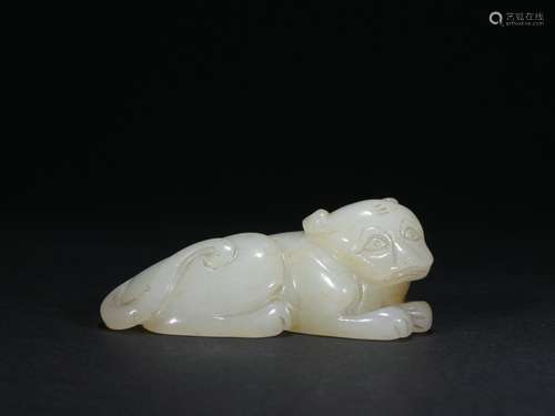 Qing dynasty jade beast ornament