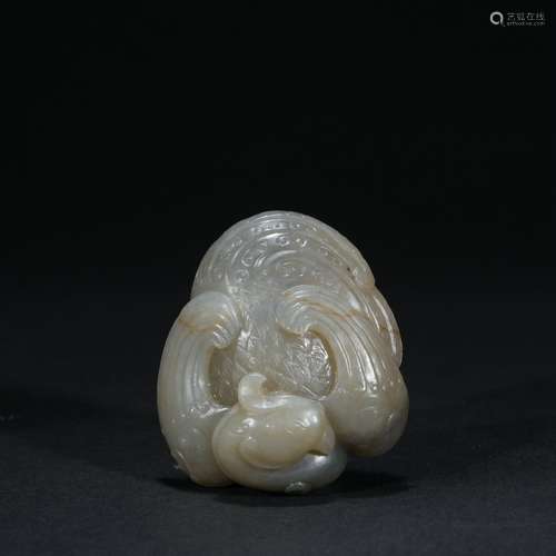 Qing dynasty jade beast ornament