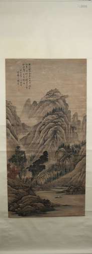 Qing dynasty Zhou li's landscape painting