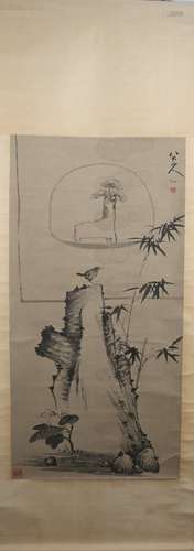 Ming dynasty Zhu da's flowers and birds painting