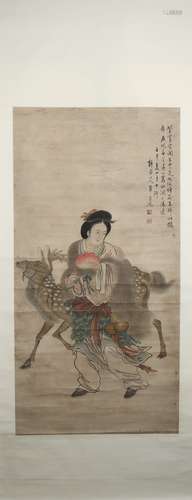 Qing dynasty Hua yan's figure painting