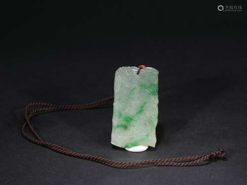 Qing dynasty jade card