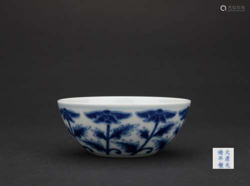 Qing dynasty blue and white bowl