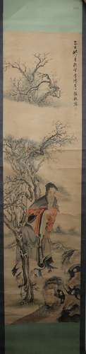 Qing dynasty Zhang yu's figure painting