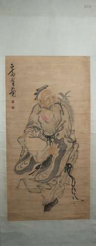 Qing dynasty Min zhen's figure painting