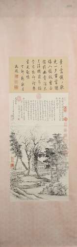 Qing dynasty Wang hui's landscape painting