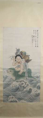 Qing dynasty Jiang xun's figure painting