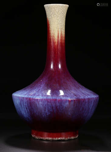 A KILN RED GLAZE VASE