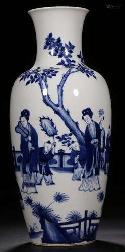 A BLUE&WHITE GLAZE VASE