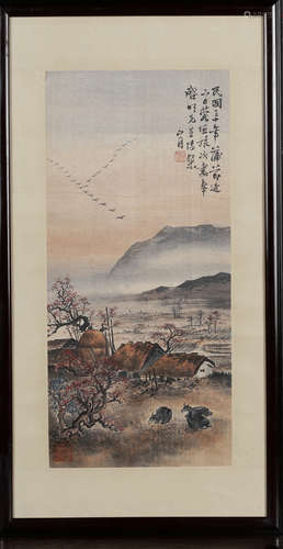 A LANDSCAPE PATTERN PAINTING BY GUANSHANYUE