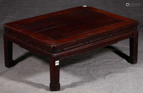 A HUALI WOOD CARVED DESK