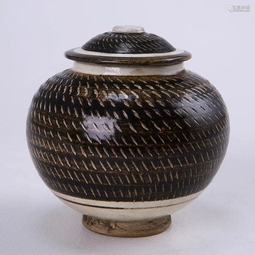 Cizhou kiln white ground sauce glaze jumping …