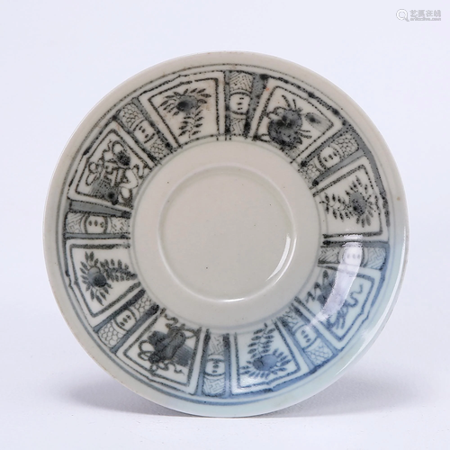 Blue and White Eight Treasure Pattern Plate