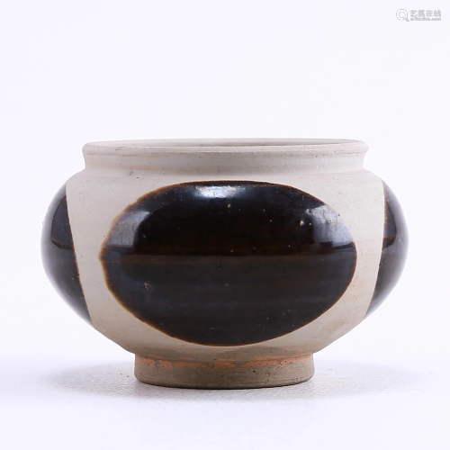Cizhou kiln plain black glaze jar