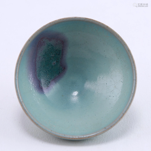 Jun Kiln Moon White Glazed Purple Spot Bowl