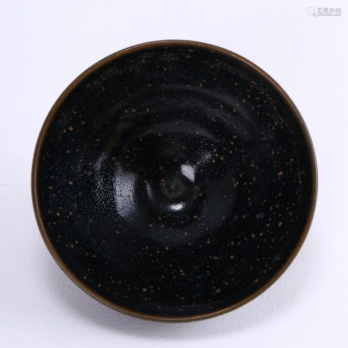 Cizhou kiln black-glazed iron rusty bowl