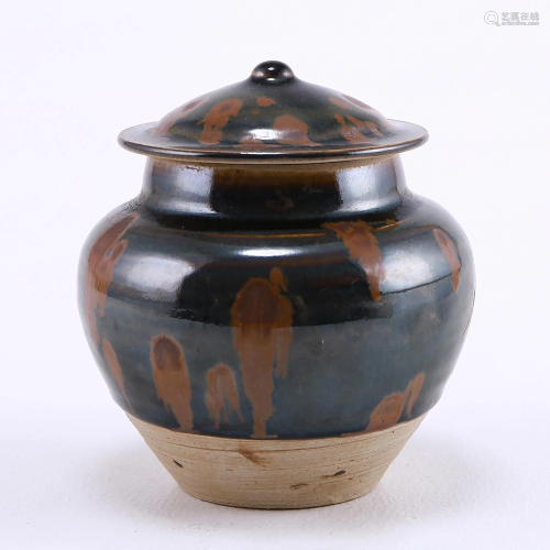 Cizhou kiln iron rusty lid pot