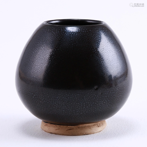 Shanxi Jiexiu Kiln Black Glazed Silver Oil Dripping