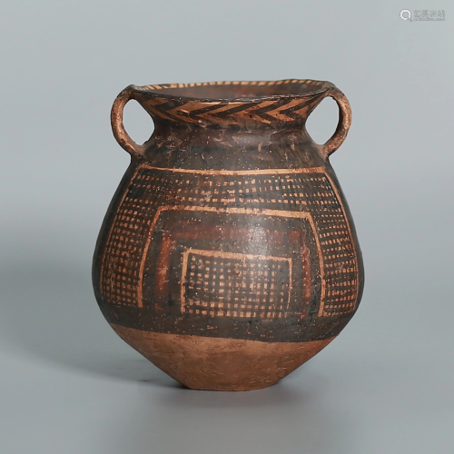 Majiayao Cultural Painted Pottery Double Series Jar
