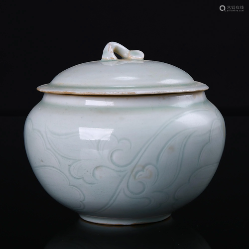 Hutian Kiln Celadon-glazed Carved Persimmon But…