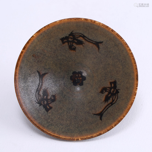 Jizhou Kiln Paper-cut and Applique Phoenix Pattern …