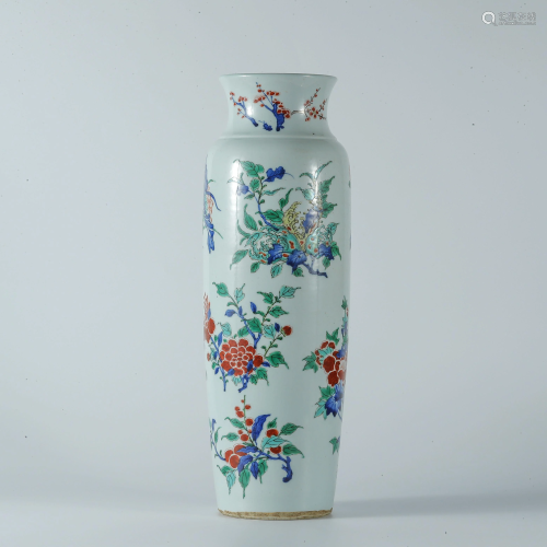 Qing Dynasty Kangxi multicolored flower pattern
