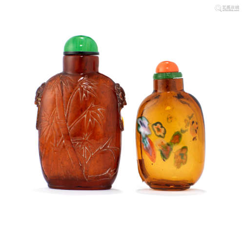 Two snuff bottles  19th century