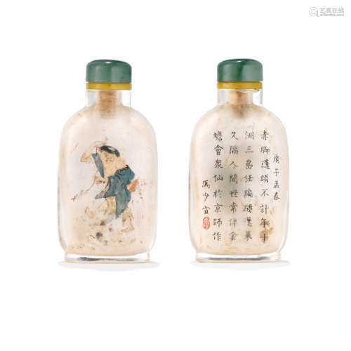 An inside-painted glass snuff bottle  Ma Shaoxuan, 1900