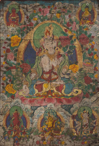 ANCIENT TIBETAN THANGKA