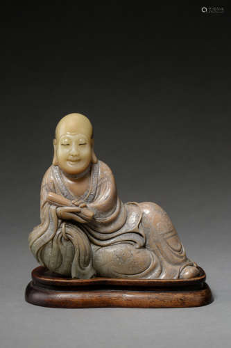 ANCIENT CHINESE SHOUSHAN STONE BUDDHA STATUE