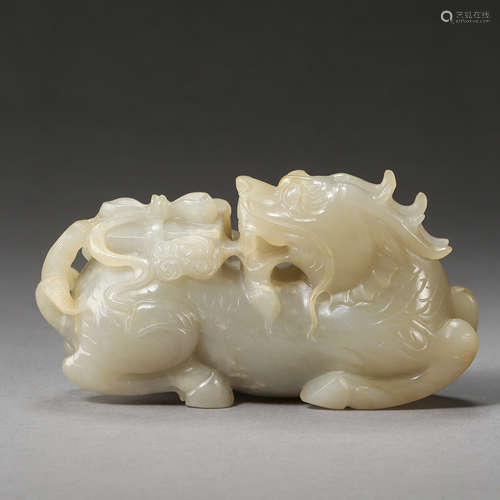 ANCIENT CHINESE HETIAN JADE BEAST