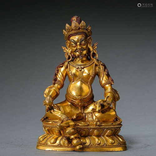 ANCIENT TIBETAN GILT BRONZE BUDDHA STATUE