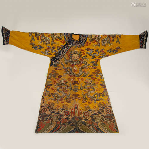 ANCIENT CHINESE KESI DRAGON ROBE