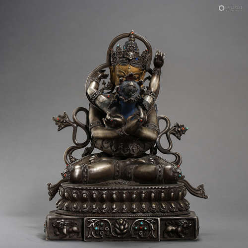 ANCIENT TIBETAN ALLOY COPPER BUDDHA STATUE