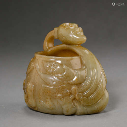 ANCIENT CHINESE HETIAN JADE CUP