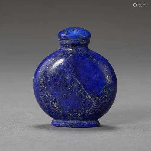 ANCIENT CHINESE LAPIS SNUFF BOTTLE