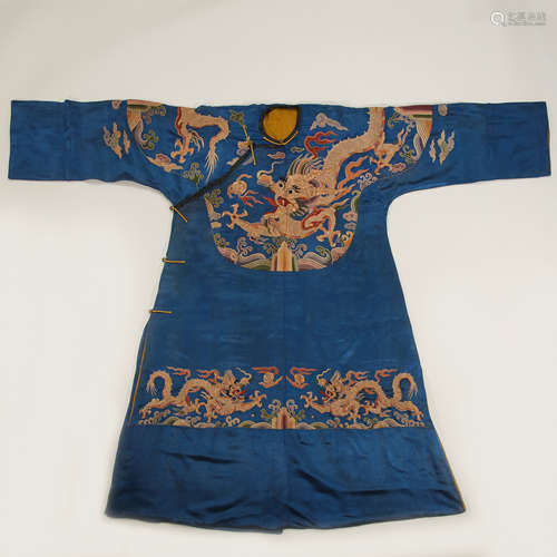 ANCIENT CHINESE KESI DRAGON ROBE