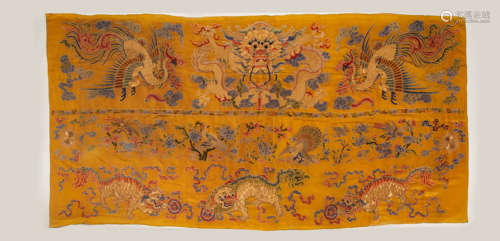 CHINESE ANCIENT EMBROIDERY DRAGON TENT