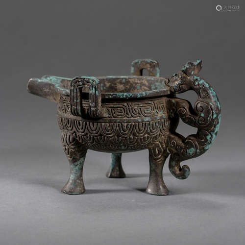 SMALL ANCIENT CHINESE BRONZE CUP