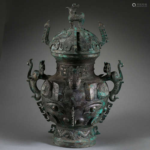 ANCIENT CHINESE BRONZE CONTAINER