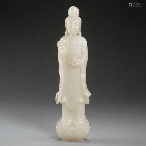 ANCIENT CHINESE HETIAN JADE BUDDHA