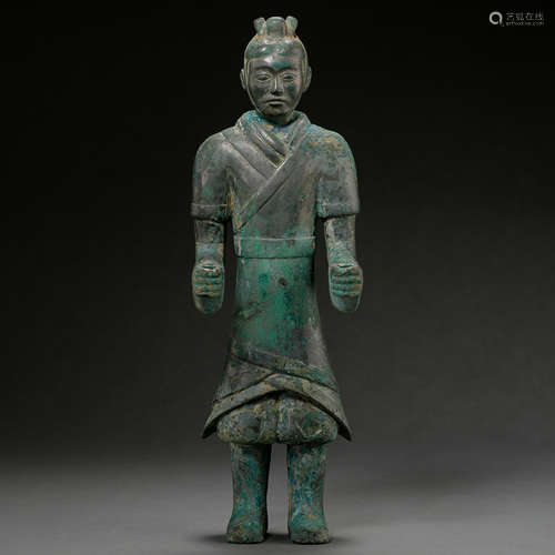 ANCIENT CHINESE BRONZE MAN FIGURE