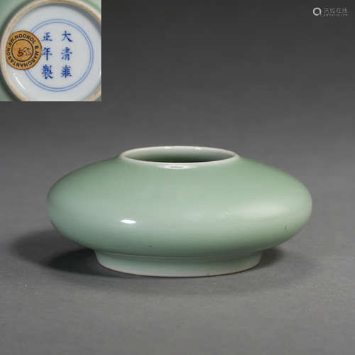 CHINESE ANCIENT MONOCHROMATIC GLAZE WASH POT