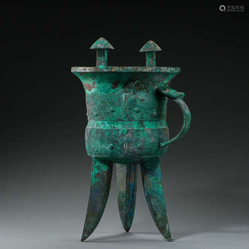 ANCIENT CHINESE BRONZE JUE CUP