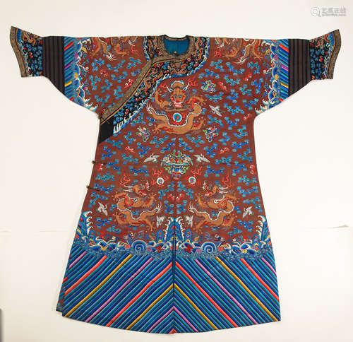 ANCIENT CHINESE KESI DRAGON ROBE