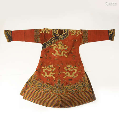 ANCIENT CHINESE KESI DRAGON ROBE