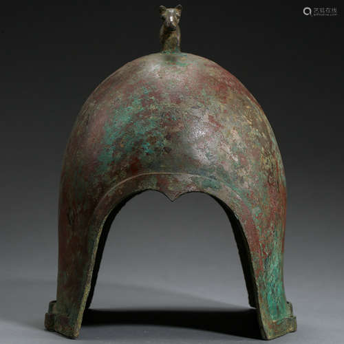 ANCIENT CHINESE BRONZE HELMET