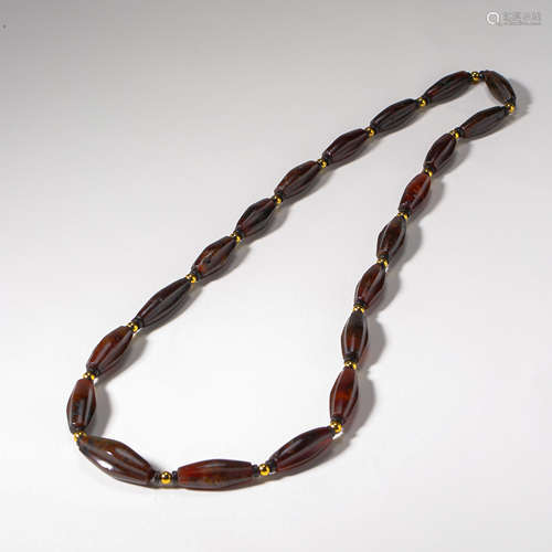 LIAO DYNASTY, A GROUP OF CHINESE AGATE BEADS