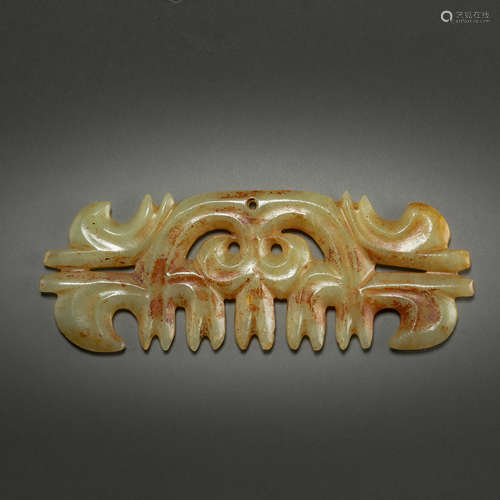 ANCIENT CHINESE RED MOUNTAIN CULTURE JADE PENDANT