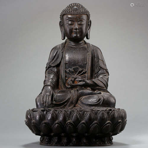 ANCIENT CHINESE BRONZE BUDDHA STATUE